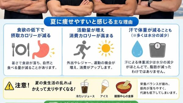 夏は痩せやすい？その理由をパーソナルトレーナーが解説